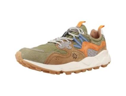 Sapatos de Homem FLOWER MOUNTAIN Yamano Tecido Verde (44)