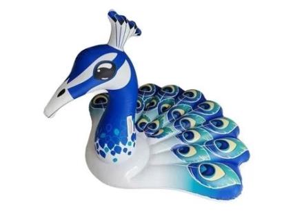 Bóia de piscina inflável Peacock - JET LAG - L. 150 cm - Azul