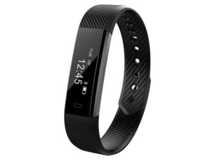 ELENXS Id115 Bluetooth Pulseira Conectada Relógio Inteligente com Tela Oled de 0 86 Polegadas para Iphone Android Preto