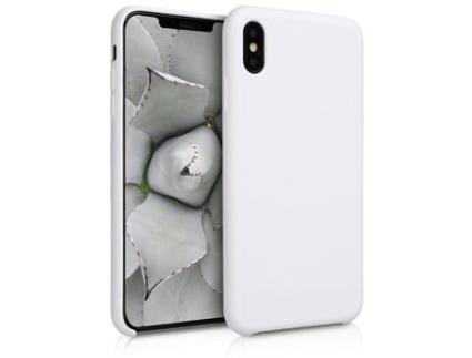 Capa para iPhone XS Max KWMOBILE Pele Sintética Branco
