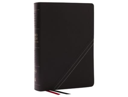 Livro NKJV, Word Study Reference Bible, Bonded Leather, Black, Red Letter, Comfort Print de Thomas Nelson (Inglês)