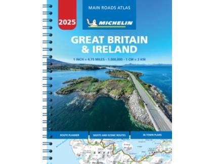 Livro Great Britain amp Ireland 2025 - Mains Roads Atlas de Michelin (Inglês)