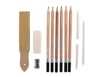 Conjunto de desenho e esboço para iniciantes 12 peças cor