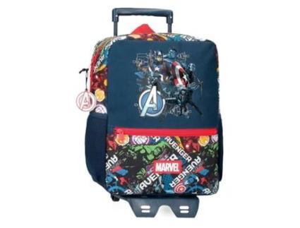 MARVEL Mochila Escolar com Carrinho Poliéster Legendary Azul