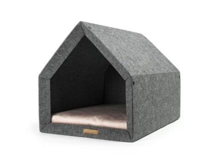 Canil Ecológico para Cão e Gato REXPRODUCT Pethome (Cinzento Escuro e Rosa - Tamanho S)