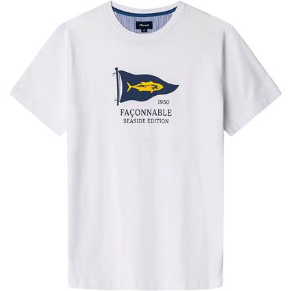 FaÇonnable Camiseta De Manga Curta Yellow Fish