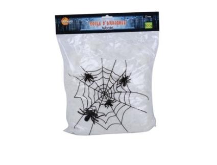 Decoração de Halloween - Teia de Aranha 30 Aranhas - Preto