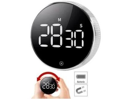 Temporizador digital de cozinha - Casa Control - mostrador giratório com tela LCD e suporte magnético CASA CONTROL