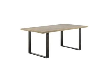 Mesa de Jantar MOG CASA Macon 160x90 - Tampo Efeito Carvalho e Pés Industriais I-FLAIR