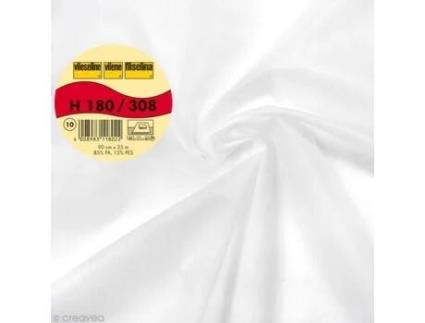 Extra leve Vlieseline H180 - Largura 90 cm - Branco - Ao metro (feito sob medida)