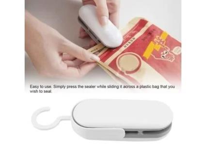 XIL-Mini selador térmico portátil para saco plástico, armazenamento hermético de alimentos (cinza) LV.LIFE