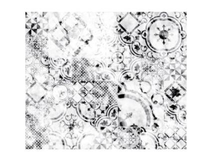 Splashback adesivo imitação de mármore alumínio - L. 70 x l. 60 cm - Branco