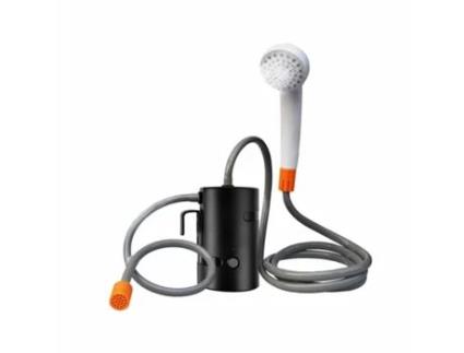 Chuveiro Externo Portátil Preto 2 Modos de Fluxo 4400mAh com LED