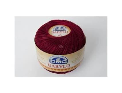 Linha de crochê Babylo Gross. 10 - Coronel. 815 - Cereja - DMC - Branco