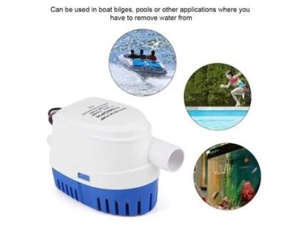 Bomba de água submersível automática para barco 1100gph, 12v, interruptor flutuante totalmente automático interno cy0203 VGEBY
