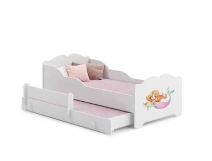 Cama dupla 160 x 80 com colchões e estrados incluídos Kobi Anna Anna Mermaid