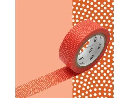Fita Adesiva de Bolinhas Samekomon Laranja MASKING TAPE (1,5 cm X 7m)