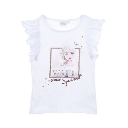 T-shirt de mangas curtas com folhos, 4-8 anos