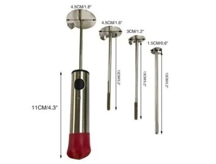 Extrator multifuncional de núcleo de vegetais e frutas em aço inoxidável para broca de vegetais e frutas com conjunto Poi ZEROFEEL