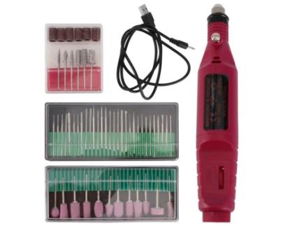 1 conjunto kit moedor de unhas elétrico portátil manicure pedicure moedor casa cuidados com as unhas loja ETEREAUTY