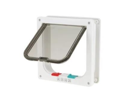 LEH Nova aba eletrônica para gatos com microchip, 4 portas com fechadura para cães gatos pequenos QIILU