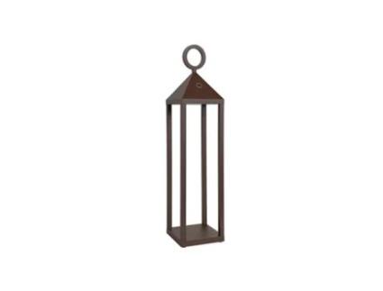 Lanterna Moderna Led Picnic 2.2W Ip54 Recarregável e Regulável H. 43Cm Corten ROSSINI ILLUMINAZIONE
