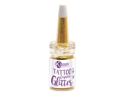 Skin glitter - Dourado - Frasco de 7 ml - Branco - Adulto