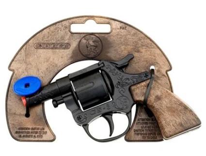 Brinquedo GONHER Revolver policia 8 tiros, negra