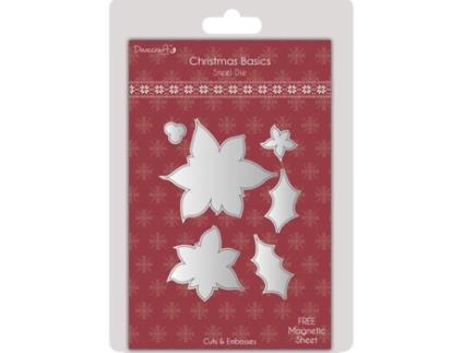 Matriz de corte (Die) Dovecraft Poinsétia de Natal 6 peças - Dovecraft cor