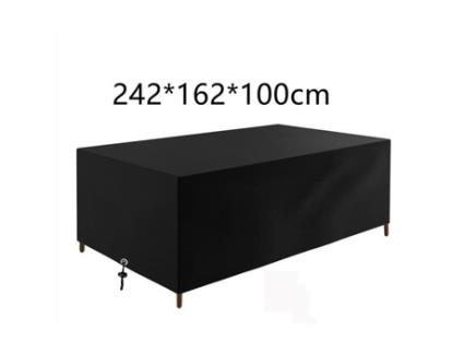 Capa para móveis de jardim ao ar livre, mesa de jardim e capa para cadeira, capa para móveis retangulares 210D, 242 162 100 cm. S/MARCA