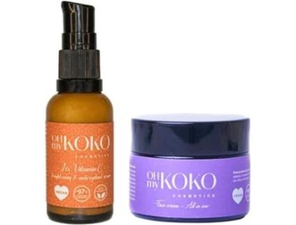 Pacote cosmético. Pacote de rotina facial