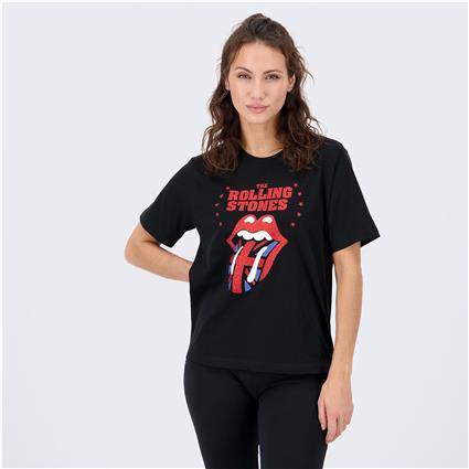 Rolling Stones - Preto - T-shirt Algodão Mulher tamanho XS