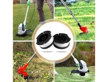 Carretel de linha de cortador de escova de 6 peças com 1 capa de carretel e 1 mola, aparador de carretel de linha para aparador Black and Decker