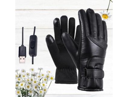 1 par de inverno motocicleta equitação quente luvas aquecimento elétrico usb alta temperatura constante scooter luvas ETEREAUTY