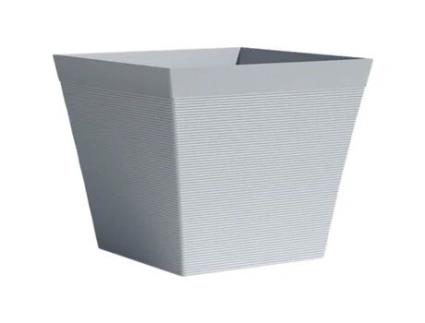 Pote quadrado - GARDEN ID - Green Care Impact Azul-Cinza - 39 x 33 cm - 10 anos de garantia - 100 reciclado - resistente a UV/gel