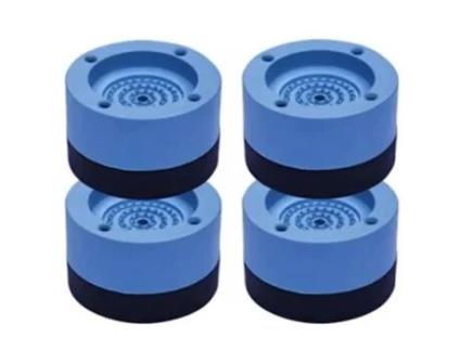 JOULLI - Pés para máquina de lavar - Almofada de borracha antiderrapante e antivibração - 4 peças 4cm - Azul JOULLI