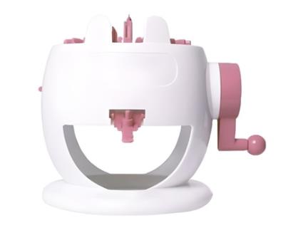 Máquina de tricô manual multifuncional, máquina de tricô de lã diy, rosa LAANCOO