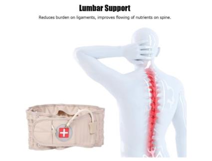 Cinto de tração inflável lombar, suporte para dor nas costas, alívio de tensão, massageador de cintura -LAF ZERONE