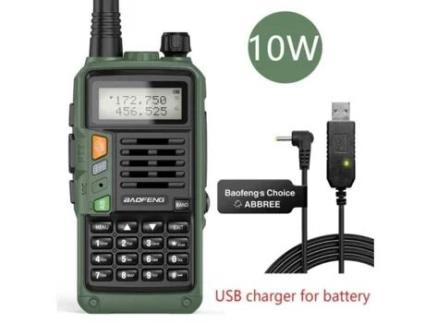 ZS10155-Baofeng UV S9 Plus walkie talkie portátil muito poderoso para caça. rádio bidirecional. radiofrequência. Presunto CB. grande porto YWEI