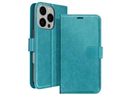 Capa com Cordão Aba Proteção Mão para iPhone 16 Pro MAYAXESS Pele Azul