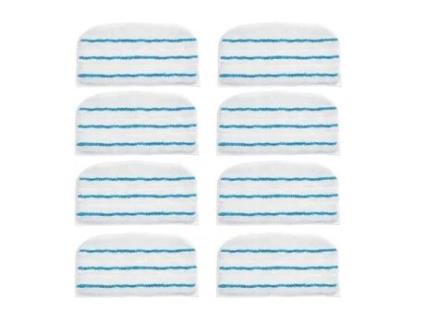 Conjunto de 8 almofadas de limpeza de substituição laváveis, toalhetes de microfibra para esfregona a vapor Black-Decker FSM1610-1630 WOSHITE