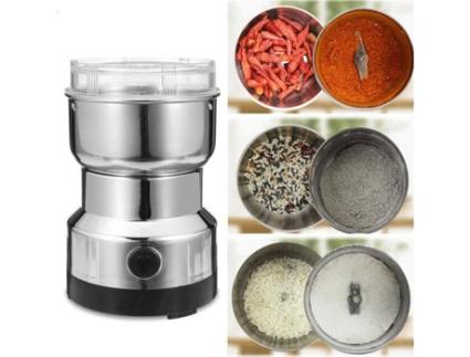 Moedor de café elétrico 220V Linhaça Nozes Pimenta Especiarias Liquidificador de aço inoxidável