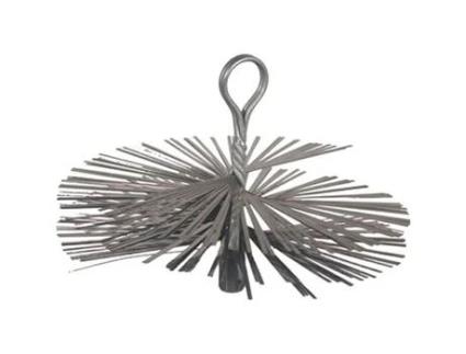 Escova para chaminés redonda em aço plano - ITS A 10 - Macho 12 Mas - Piattina em aço - Ø mm. 250