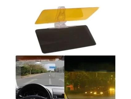 Óculos de sol para carro com espelho de visão HD 2 em 1 Proteção para os olhos Viseira solar anti-UV Anti-reflexo para dirigir dia e noite DELAMAN