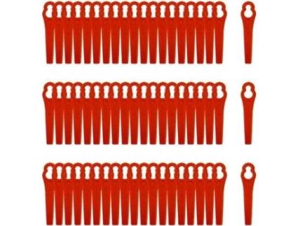 60 peças de lâminas de corte de plástico, lâminas de plástico de substituição, lâminas de aparador de plástico, aparador de plástico, gramado 180 SSS