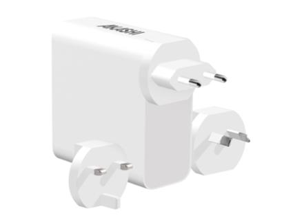 Carregador Principal Fichas Us Uk AKASHI Branco
