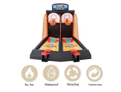 1 conjunto de dois jogadores jogo de tiro basquete desktop mesa basquete hoop engraçado brinquedo esportivo mini dedo brinquedo PIXNOR