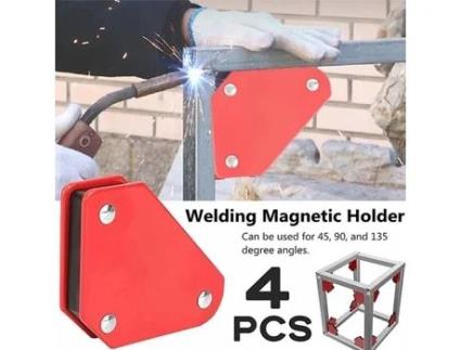 4 pçs 9lb ângulo de soldagem localizador magnético setas soldador titular ferramenta dispositivo elétrico de soldagem ângulo direito ZHIKE