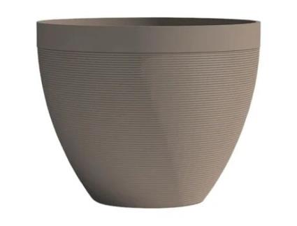 Vaso - GARDEN ID - Green Care Impact Taupe - 40 x 31 cm - 10 anos de garantia - 100 reciclado - resistente a UV/gel