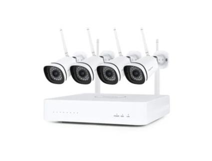 Fn7108W-B4-N Hd 4 Camera Ip Tube Kit 1080P Infravermelho 20M FOSCAM